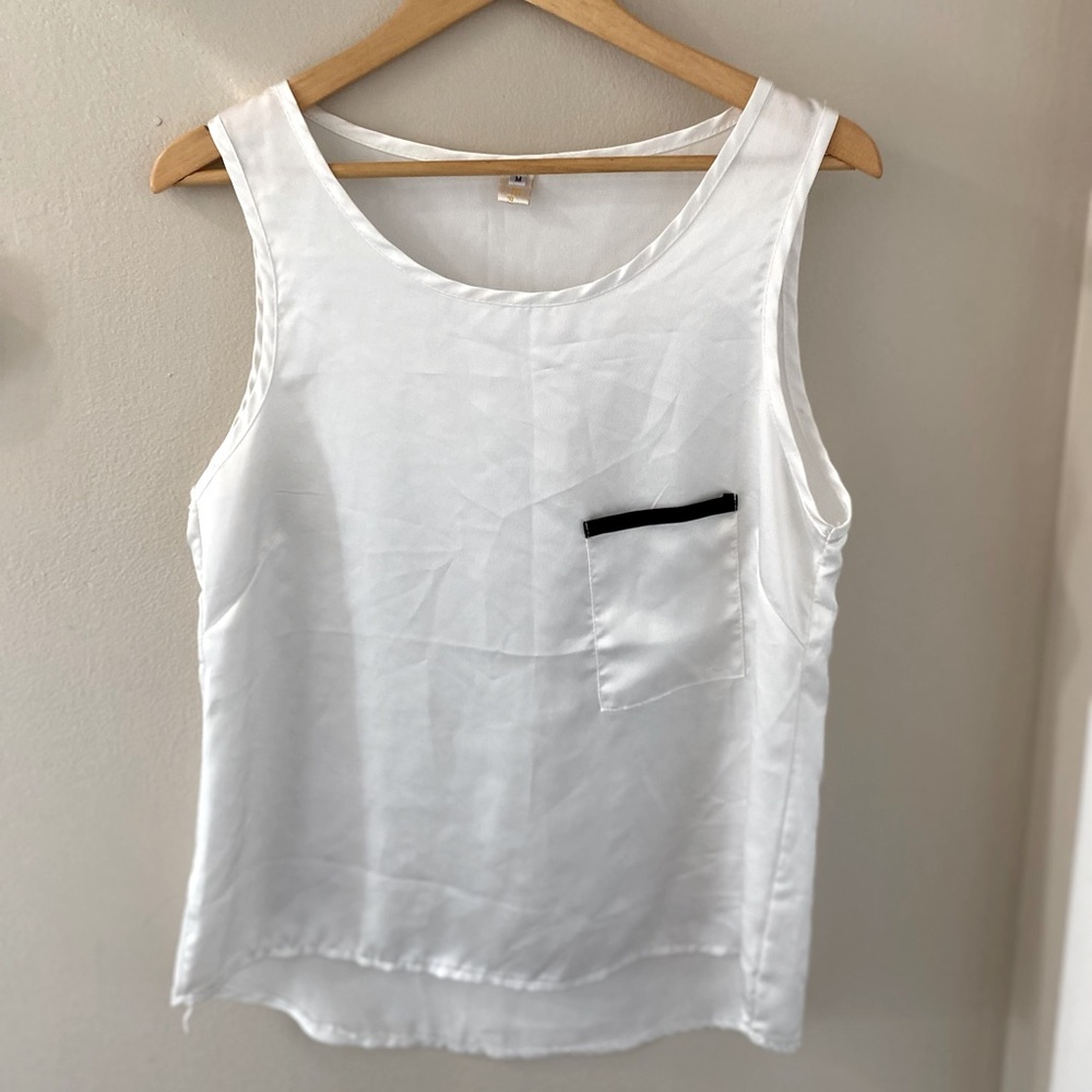 Silky silk shiny glowy tank